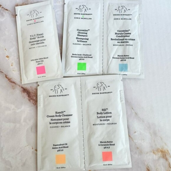 Drunk Elephant  Cocomino Shampoo, Conditioner, Scalp Scrub Lotion & Cleanser Set - Picture 1 of 3